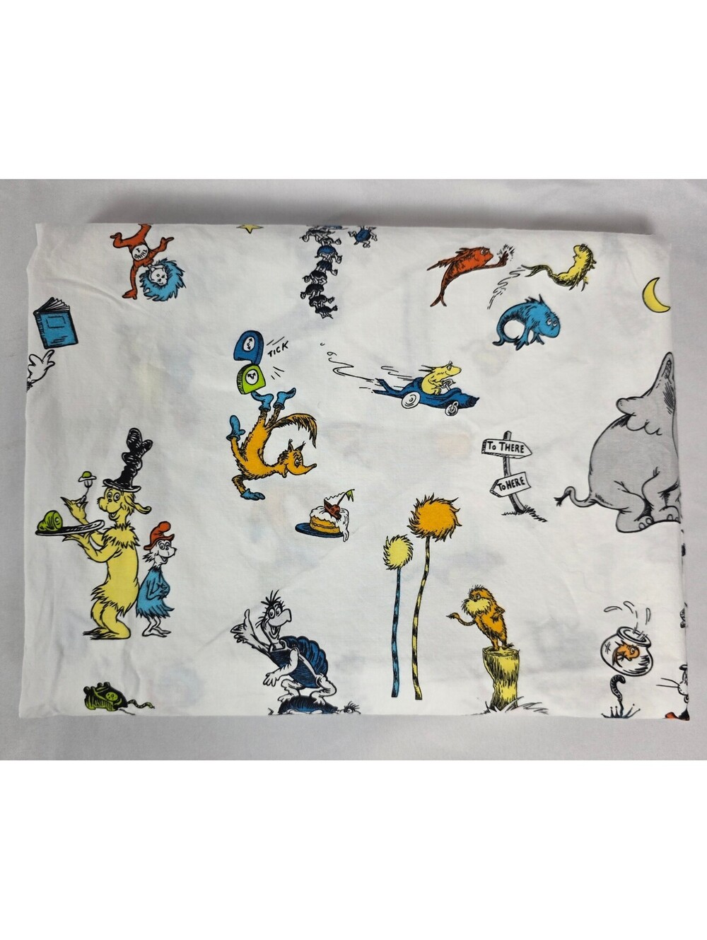 Pottery Barn Kids Dr. Seuss Organic Cotton Toddler Flat Sheet ONLY Replacement
